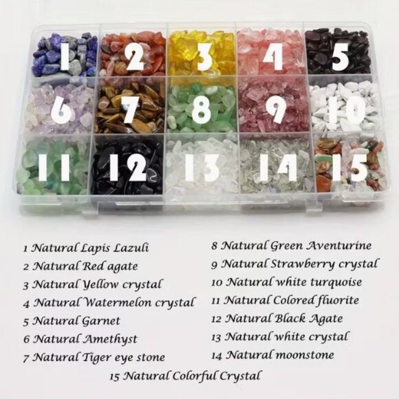 1 Box Healing Crystals Natural Small Chips - No Holes for Stringing! - Picture 2 of 3